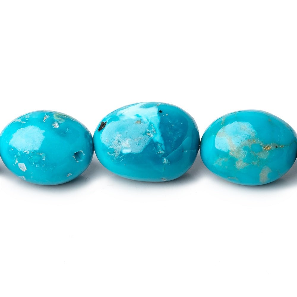 13x10-22x16mm Armenian Turquoise Plain Nugget Beads 20 inch 29 pieces AAA (ONLINE ORDER ONLY)