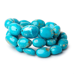 13x10-22x16mm Armenian Turquoise Plain Nugget Beads 20 inch 29 pieces AAA (ONLINE ORDER ONLY)