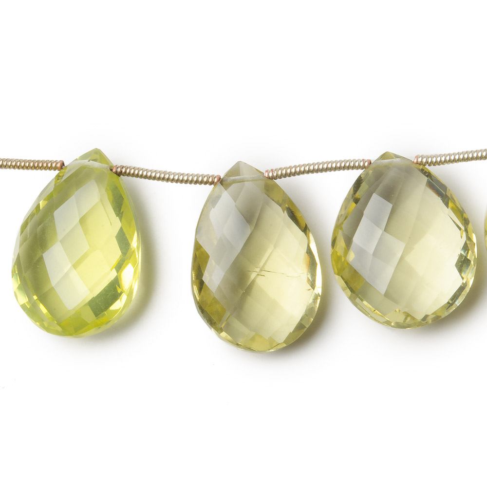 13x10x7- 20x14x8mm Lemon Quartz Pear Briolette 8 inch 13 pieces (ONLINE ORDER ONLY)