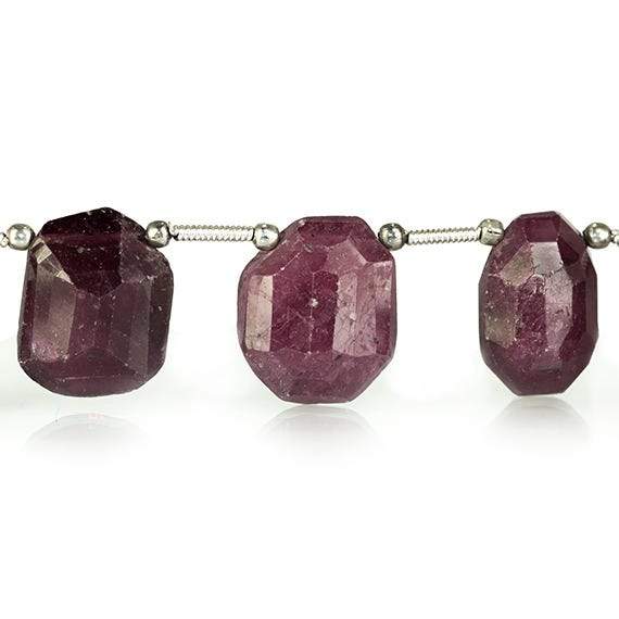 13x11-15x11mm Ruby top drilled faceted nugget Beads 8.5 inch 13 pieces (ONLINE ORDER ONLY)