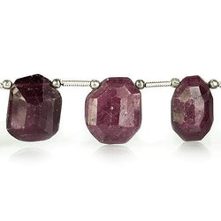 13x11-15x11mm Ruby top drilled faceted nugget Beads 8.5 inch 13 pieces (ONLINE ORDER ONLY)