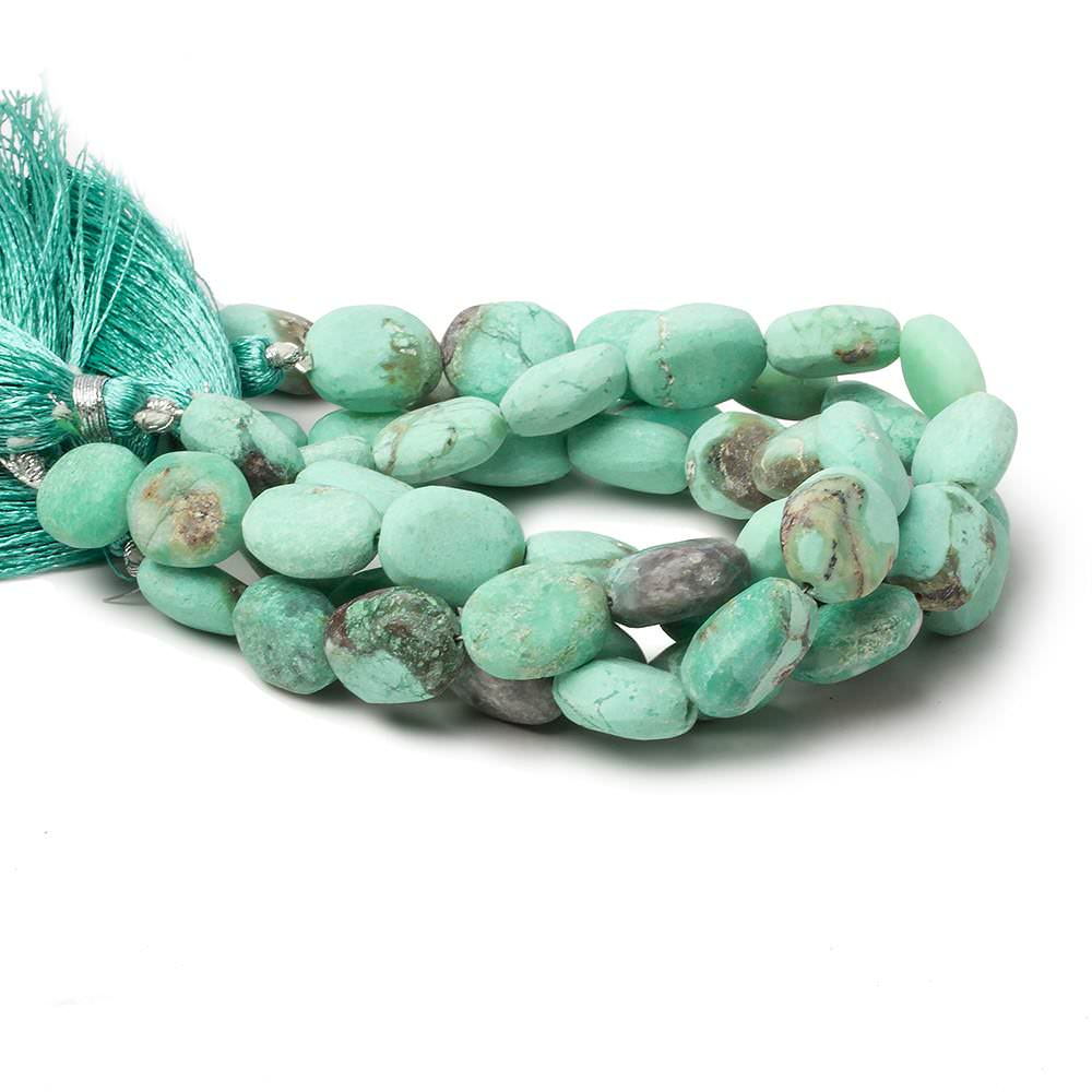 13x11-15x12mm Matte Chrysoprase plain nugget beads 8 inch 14 pieces (ONLINE ORDER ONLY)