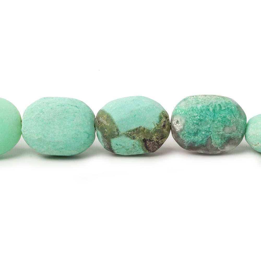 13x11-15x12mm Matte Chrysoprase plain nugget beads 8 inch 14 pieces (ONLINE ORDER ONLY)