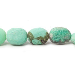 13x11-15x12mm Matte Chrysoprase plain nugget beads 8 inch 14 pieces (ONLINE ORDER ONLY)