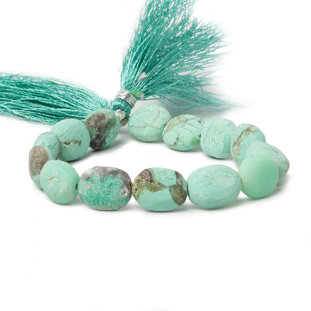 13x11-15x12mm Matte Chrysoprase plain nugget beads 8 inch 14 pieces (ONLINE ORDER ONLY)