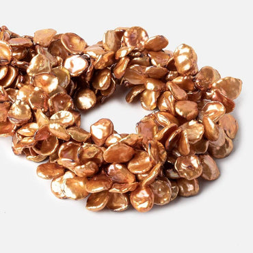 13x11-15x14mm Spice Orange Keshi Freshwater Pearls 16 inch 65 pieces (ONLINE ORDER ONLY)