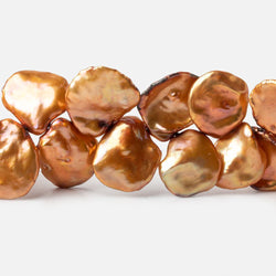 13x11-15x14mm Spice Orange Keshi Freshwater Pearls 16 inch 65 pieces (ONLINE ORDER ONLY)