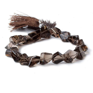 13x11-16x10.5mm Smoky Quartz Faceted Nugget Beads 9.75 inch 17 pcs (ONLINE ORDER ONLY)