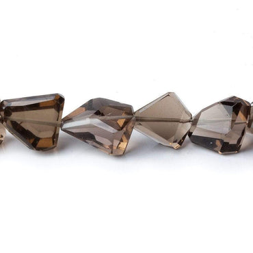13x11-16x10.5mm Smoky Quartz Faceted Nugget Beads 9.75 inch 17 pcs (ONLINE ORDER ONLY)