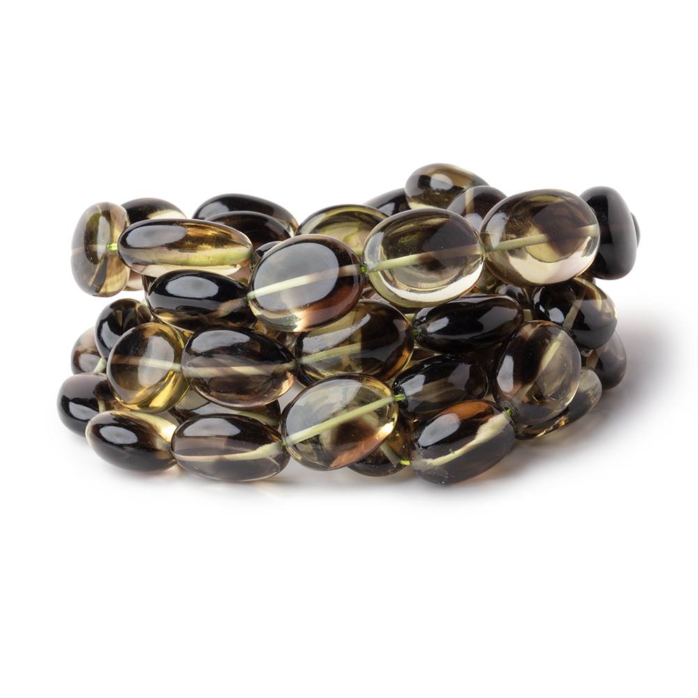 13x11-17x12mm Bi-color Quartz Straight Drilled Plain Oval Beads 16 inch 29 pieces (ONLINE ORDER ONLY)