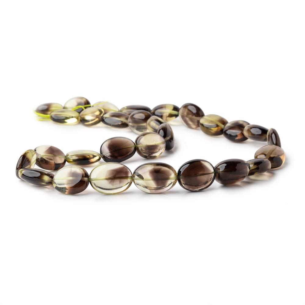 13x11-17x12mm Bi-color Quartz Straight Drilled Plain Oval Beads 16 inch 29 pieces (ONLINE ORDER ONLY)