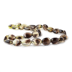 13x11-17x12mm Bi-color Quartz Straight Drilled Plain Oval Beads 16 inch 29 pieces (ONLINE ORDER ONLY)