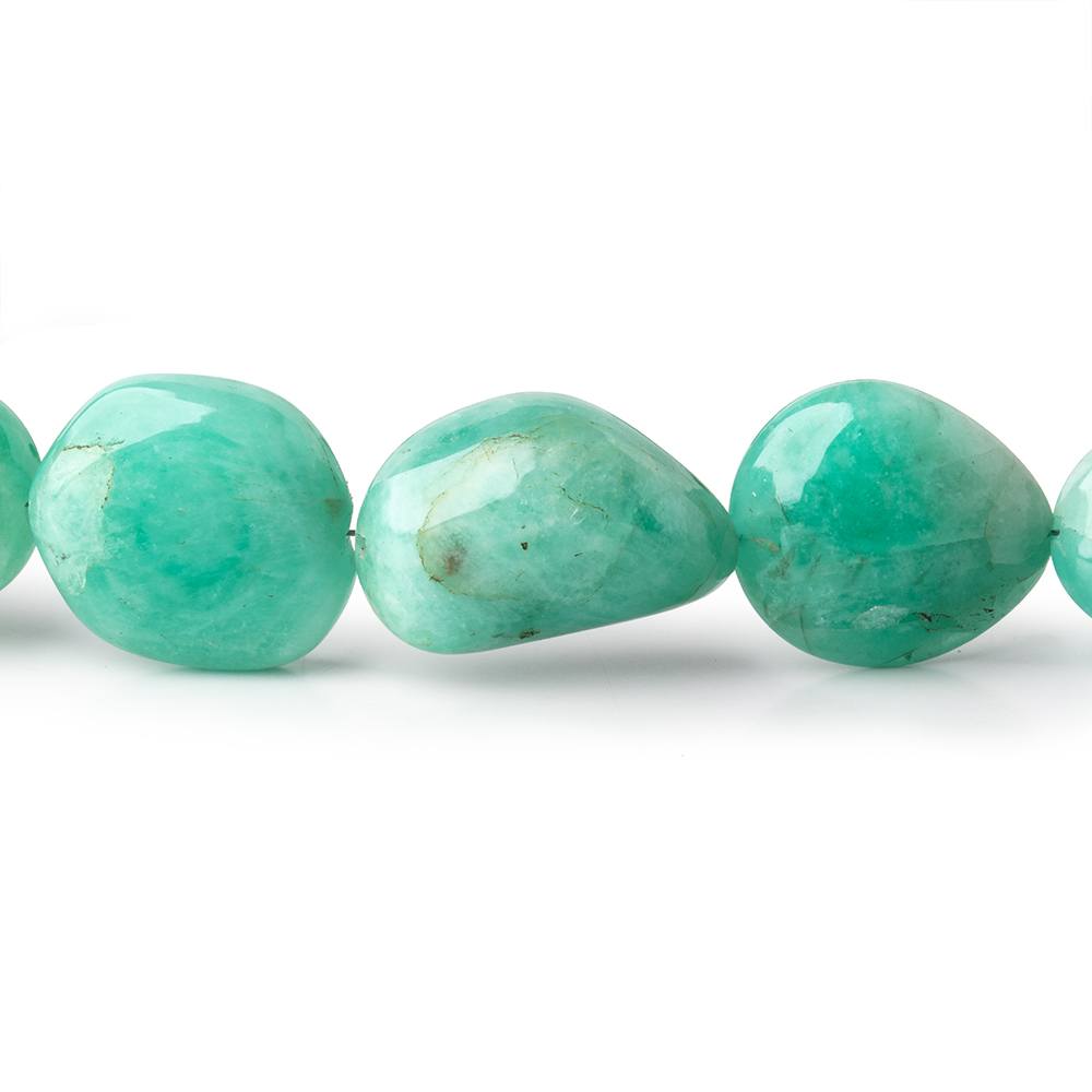 13x11-20x13mm Colombian Emerald Plain Nugget Beads 16 inch 25 pieces (ONLINE ORDER ONLY)