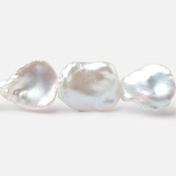 13x11-23x18mm Cream Keshi Freshwater Pearls 16 inch 24 beads AA (ONLINE ORDER ONLY)