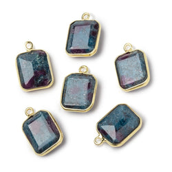 13x11mm Vermeil Bezel Ruby in Kyanite Rectangle Pendant 1 piece (ONLINE ORDER ONLY)