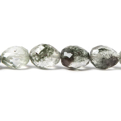 13x12-15x10mm Moss Quartz faceted nugget beads 16 inch 29 pieces (ONLINE ORDER ONLY)