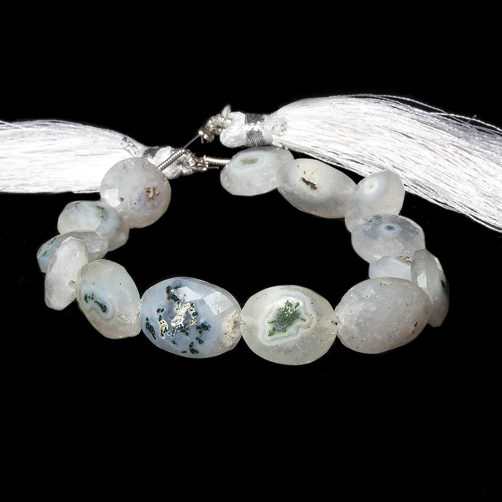 13x12-16x13mm Peacock Solar Quartz faceted oval nugget beads 8 inch 11 pieces (ONLINE ORDER ONLY)