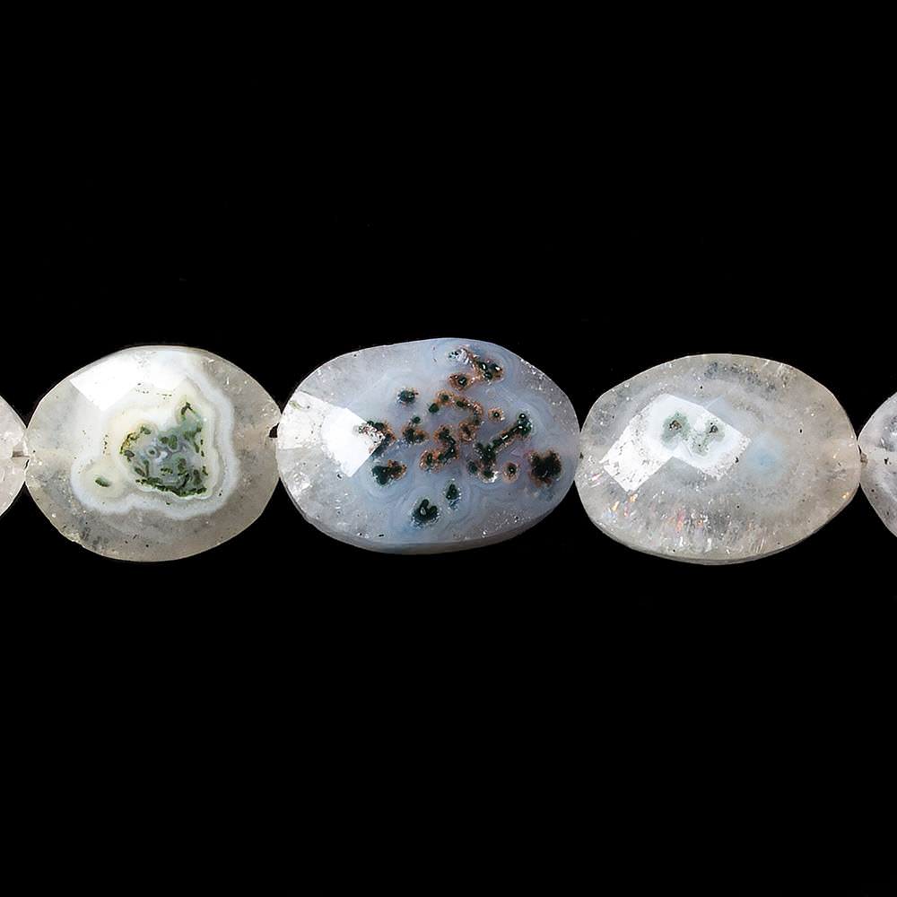 13x12-16x13mm Peacock Solar Quartz faceted oval nugget beads 8 inch 11 pieces (ONLINE ORDER ONLY)