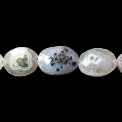 13x12-16x13mm Peacock Solar Quartz faceted oval nugget beads 8 inch 11 pieces (ONLINE ORDER ONLY)