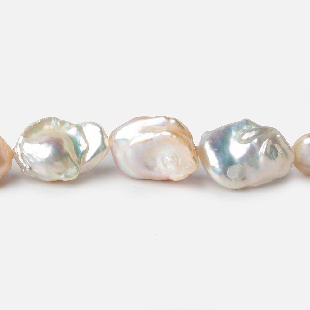 13x12-16x13mm Tri Color straight drilled Keshi Freshwater Pearls 16 inch 23 pieces AA (ONLINE ORDER ONLY)
