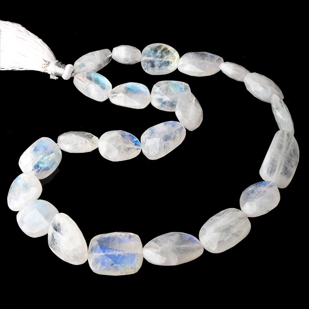 13x12-27x21mm Rainbow Moonstone faceted nuggets 14 inch 20 beads AA (ONLINE ORDER ONLY)