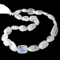 13x12-27x21mm Rainbow Moonstone faceted nuggets 14 inch 20 beads AA (ONLINE ORDER ONLY)