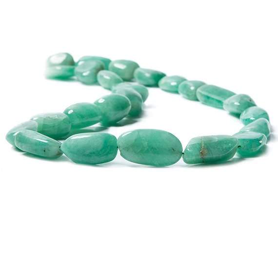13x12.5-20.5x11.5mm Emerald plain nugget Beads 16 inch 25 pieces (ONLINE ORDER ONLY)
