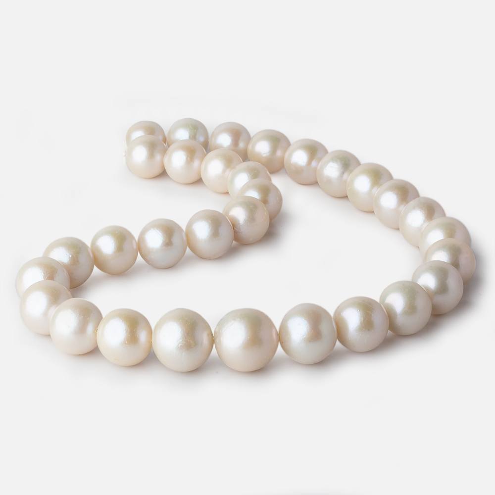 13x13-16x16mm Off White Near Round Freshwater Pearl 17 inch 31 pieces AA (ONLINE ORDER ONLY)
