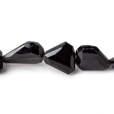 10x11-19x9mm Black Spinel Angular Faceted Nuggets 12 inch 25 beads (ONLINE ORDER ONLY)