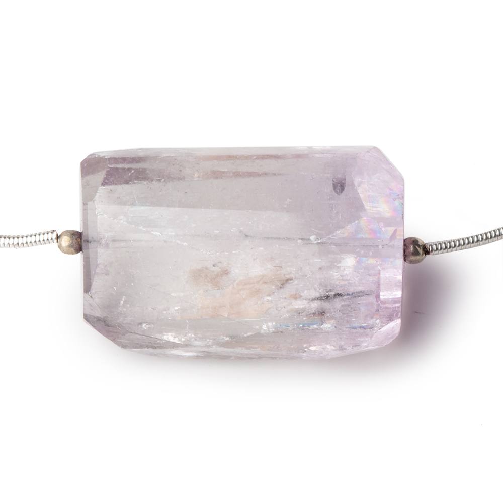 13x13-29x19mm Kunzite & Hiddenite faceted nugget beads 16 inch 11 pieces (ONLINE ORDER ONLY)