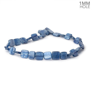 13x13mm Ceylon Blue Kyanite Plain Pillow Beads 16 inch 32 pieces 1mm Hole (ONLINE ORDER ONLY)