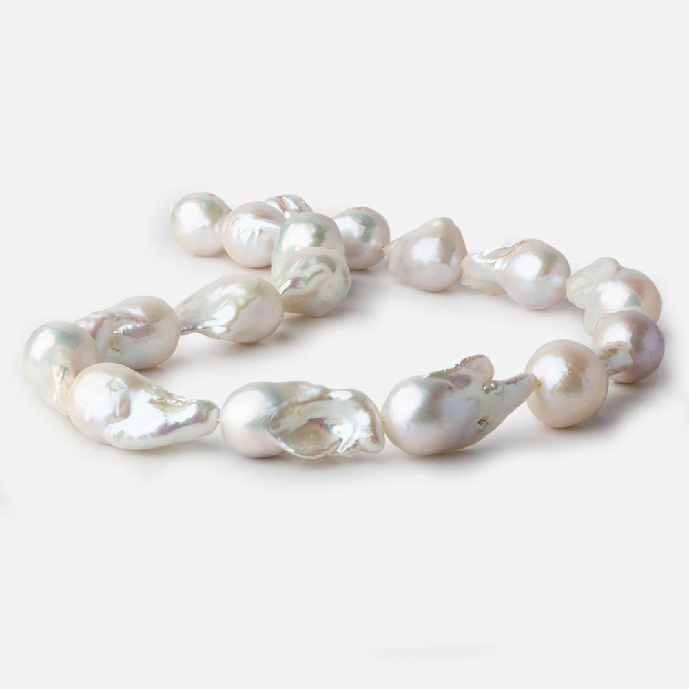 13x15-14x18mm Off White Ultra Baroque Freshwater Pearl 16 inch 17 pieces A (ONLINE ORDER ONLY)