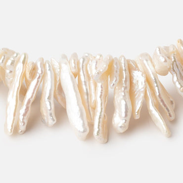 13x6-27x7mm Cream Top Drill Biwa Freshwater Pearls 15 inch 150 beads (ONLINE ORDER ONLY)