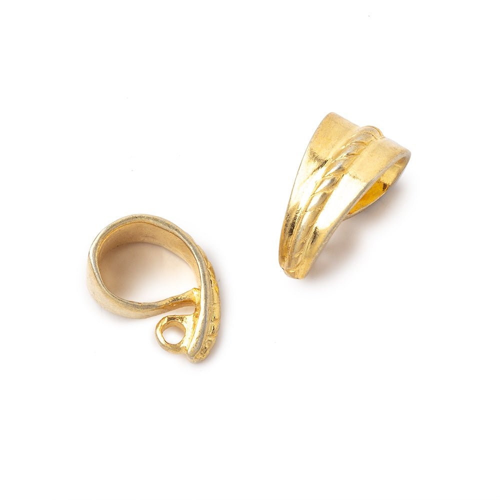 13x6mm Vermeil Bail with Rope Design 1 piece (ONLINE ORDER ONLY)