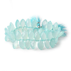 13x7-14x8mm Seafoam Blue Chalcedony Faceted Marquise Beads 8 inch 47 pieces (ONLINE ORDER ONLY)