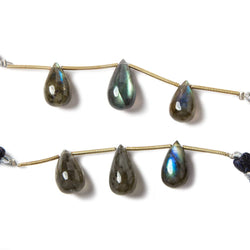 13x8mm to 14x7mm Labradorite Beads Plain Tear Drop Set of 3 (ONLINE ORDER ONLY)