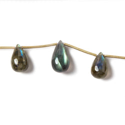 13x8mm to 14x7mm Labradorite Beads Plain Tear Drop Set of 3 (ONLINE ORDER ONLY)