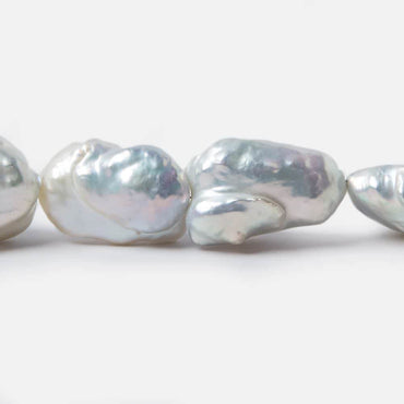 13x8x18-17x9x29mm White Souffle Freshwater Pearls 16 inch 18 pieces (ONLINE ORDER ONLY)