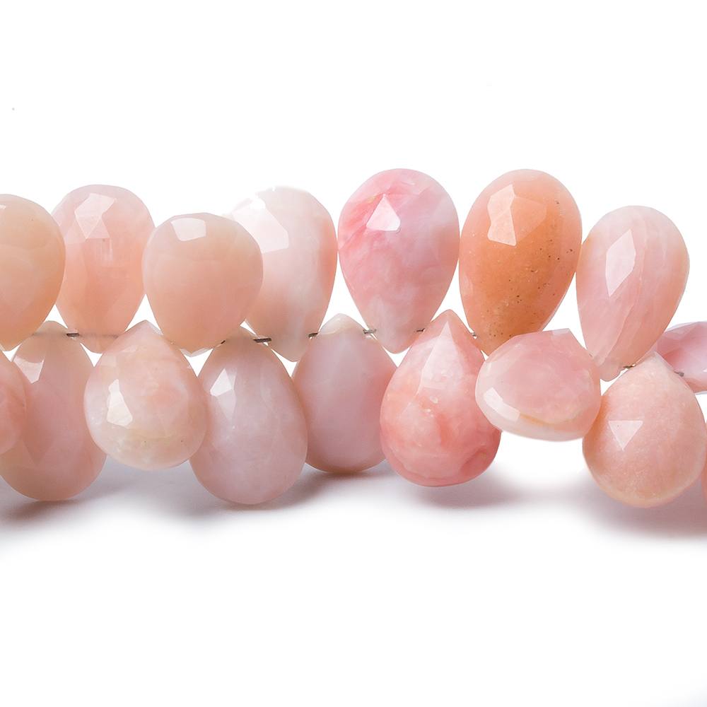 13x9-14x8mm Pink Peruvian Opal Faceted Pear Beads 8 inch 56 pieces (ONLINE ORDER ONLY)