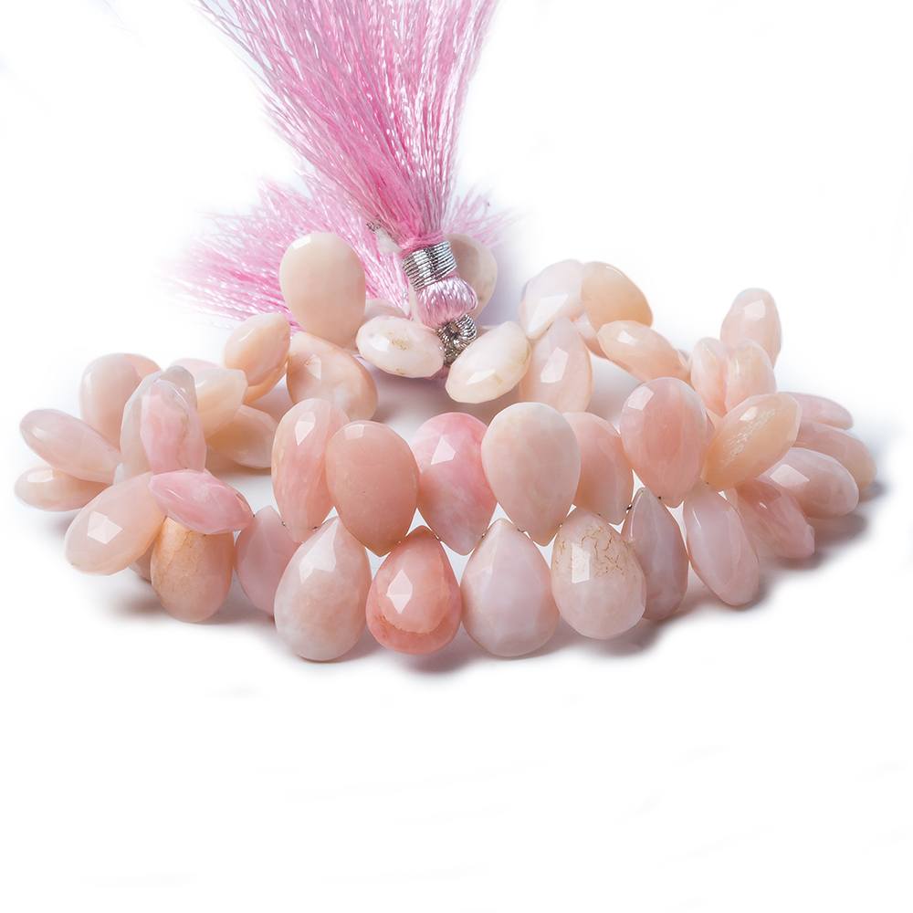 13x9-14x8mm Pink Peruvian Opal Faceted Pear Beads 8 inch 56 pieces (ONLINE ORDER ONLY)