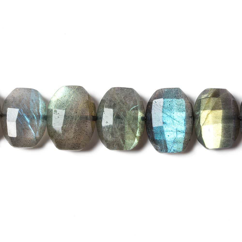 13x9-15x12mm Labradorite Side Drilled Faceted Cushion 6 in. 14 beads (ONLINE ORDER ONLY)