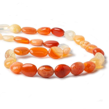 13x9-17x12mm Fire Opal Plain Nugget Beads 18 inch 27 pieces A (ONLINE ORDER ONLY)