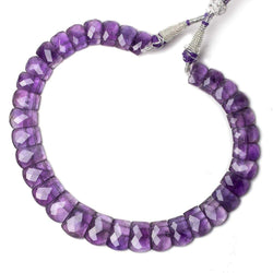 13x9-18x13mm Amethyst double drilled faceted fancy shape collar 33 beads (ONLINE ORDER ONLY)