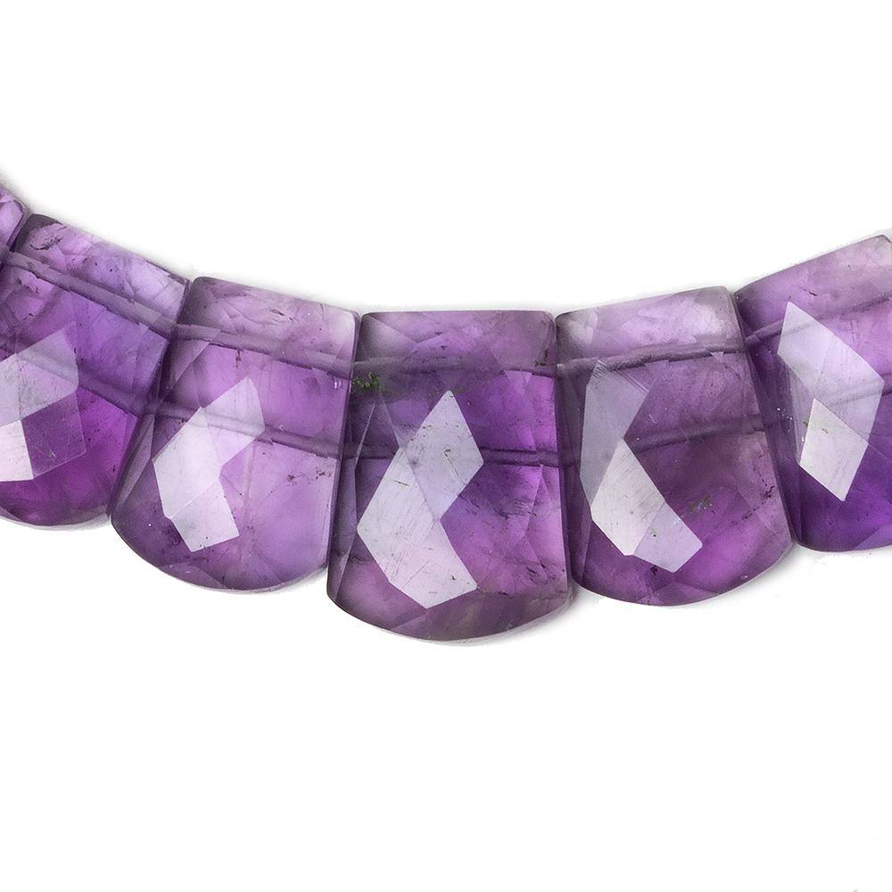 13x9-18x13mm Amethyst double drilled faceted fancy shape collar 33 beads (ONLINE ORDER ONLY)