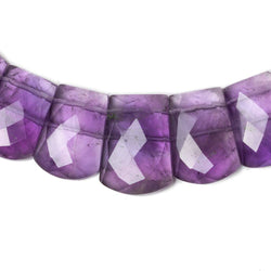13x9-18x13mm Amethyst double drilled faceted fancy shape collar 33 beads (ONLINE ORDER ONLY)