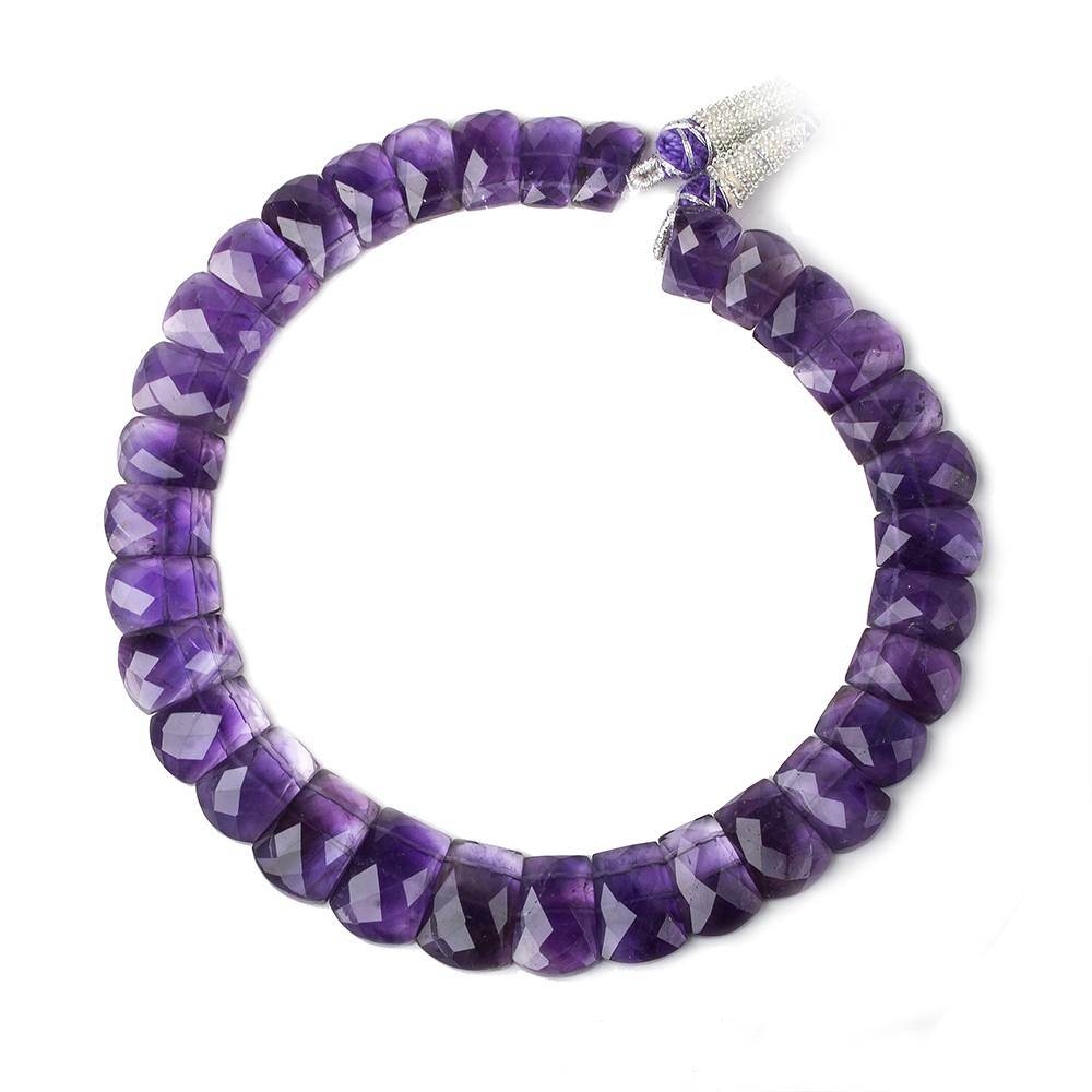 13x9-18x13mm Amethyst double drilled faceted fancy shape collar 33 beads (ONLINE ORDER ONLY)