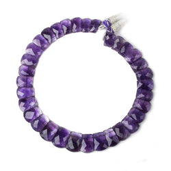 13x9-18x13mm Amethyst double drilled faceted fancy shape collar 33 beads (ONLINE ORDER ONLY)