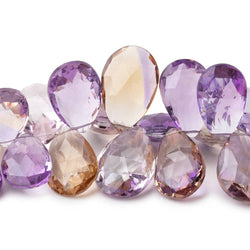 13x9-19x12mm Ametrine Faceted Pear Beads 7.5 inch 46 pieces (ONLINE ORDER ONLY)
