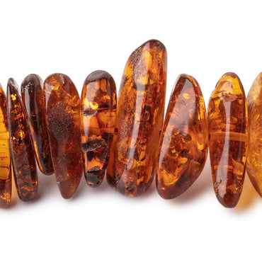 13x9-30x10mm Baltic Amber Plain Nugget Beads 24 inch 96 pieces (ONLINE ORDER ONLY)