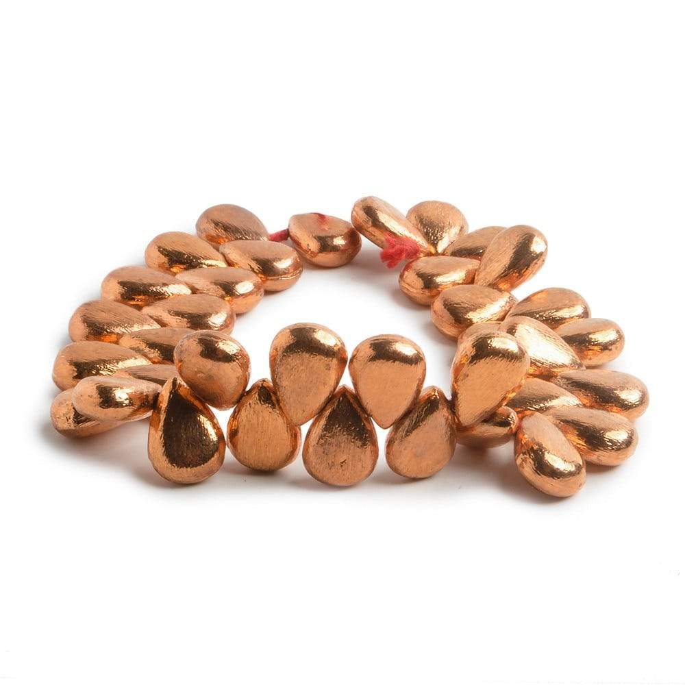 13x9mm Copper Pear Brushed Finish 8 inch 38 pcs (ONLINE ORDER ONLY)